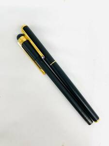 D6841*2　MONTBLANC　モンブラン　万年筆・ボールペンセット　ブラック×ゴールド　文具　筆記用具