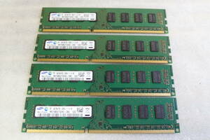 SAMSUNG PC3-12800U 4GB 2Rx8 DDR3 メモリ 16GB=4GBx2枚 デスクトップ用 4枚メモリのみ 動作確認済み#BB01767