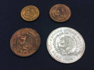 メキシコの硬貨　4枚