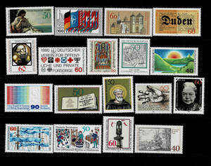 ドイツ 1980年 単品発行記念切手揃い