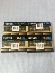 maxell マクセル　XLⅡ90 4本　カセットテープ ハイポジション 未開封　未使用　