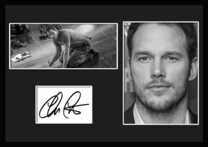 10種類!クリス・プラット/Chris Pratt/俳優/サインプリント&証明書付きフレーム/BW/モノクロ/ディスプレイ(1-3W)