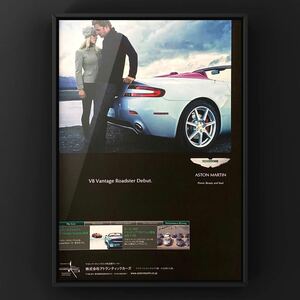 当時物 Aston Martin V8 Vantage Roadster広告 / アストンマーチン ヴァンテージ ロードスター db5 gt12 007 カタログ ポスター ミニカー