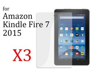 Amazon Kindle Fire 7 2015 高光沢 前面フィルム 液晶保護シート 3枚入り