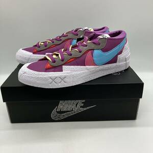 【28cm】新品KAWS sacai Nike Blazer Low Purple Dusk カウズ サカイ ナイキ ブレーザー ロー パープルダスク　(DM7901-500) F98