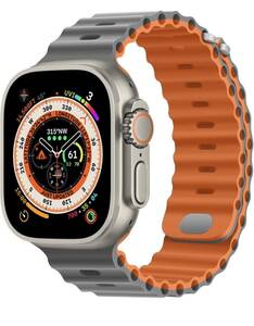 Apple Watch バンド 38/40/41mmスポーツ アップルウォッチ バンド ベルト男女兼用　新入荷グレーオレンジ色