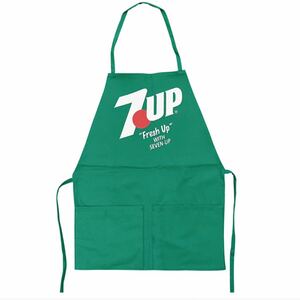 送料込★7UP エプロン アメリカン レトロ風デザイン アドバタイジング 企業もの セブンアップ ガレージ作業/世田谷ベース好きにオススメ！