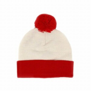 「bcl-a2」 ウォーリー風 コスプレ 帽子 コスチューム 衣装 紅白 ニットキャップ 赤白