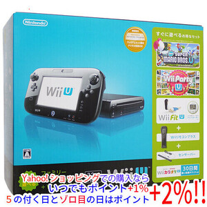 【中古】任天堂 Wii U ファミリープレミアムセット + Wii Fit U kuro 元箱あり [管理:1350009752]