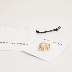 新品 7【MARC JACOBS マークジェイコブス】ゴールド リング 指輪 turn lock katie ring ターンロック ケイティ リング 日本未入荷 保存袋付