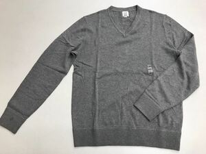 ●ＧＡＰ●新品●コットン・セーター●グレー●Ｌサイズ●ニット●Ｖネック●ギャップ●グレー●ビジネスに●通勤●オフィース●W2-2