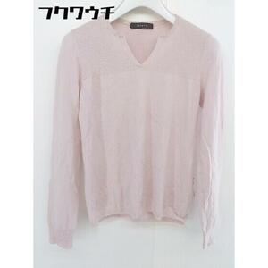 ◇ HELIOPOLE エリオポール カシミヤ100％ ニット 長袖 セーター サイズ36 ピンク レディース