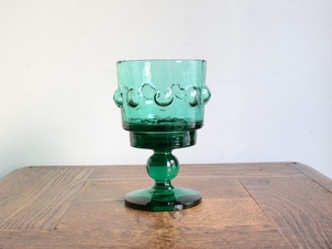 アンティーク花器 オブジェ 北欧ヴィンテージ デザイン ガラス器 フラワーベース 花瓶 一輪挿し(H14cm)