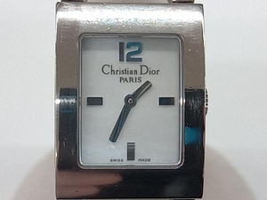 Christian Dior　クリスチャンディオール　D78-109　電池式　クォーツ　シェル文字盤　ホワイト×シルバー　レディース腕時計 店舗受取可
