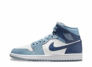 Nike WMNS Air Jordan 1 Mid "White/Diffused Blue" 23.5cm BQ6472-140