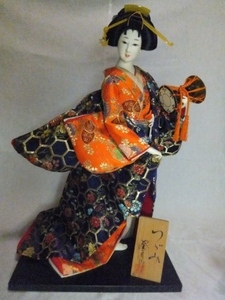 美しい 日本人形 伝統工芸品 つづみ 安芸澄衣作 高さ約55cm