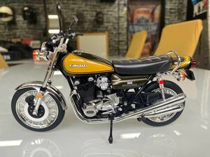 1/12 Z1 KAWASAKI 900SUPER4川崎カワサキイエローボールダイキャストバイクミニカーオートバイ青島完成品zⅠ 旧車 完成品Z900