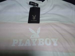 PLAYBOY　　半袖プリントTシャツ　ホワイト　L　　　　新品未使用　　