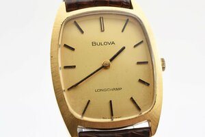 ブローバ スクエア ゴールド 3-827906 手巻き メンズ 腕時計 BULOVA