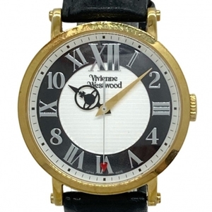 VivienneWestwood(ヴィヴィアン) 腕時計 Orb Hand VW-28D9 ボーイズ 革ベルト 白×黒