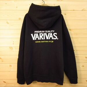 ◎VARIVAS バリバス◆ジップアップ パーカー スウェット フィッシング 釣り◆メンズ 黒 Lサイズ◆KA4781