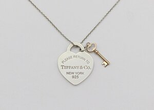 【1円】ティファニー リターントゥ ハートタグ キー ネックレス Ag925 シルバー ペンダント TIFFANY&Co. z24-784 中古品 z_j