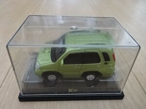 ミニカー プルバックカー スズキ ケイ SUZUKI Kei 黄緑メタ 軽自動車 ミニチュアカー Toy car Miniature