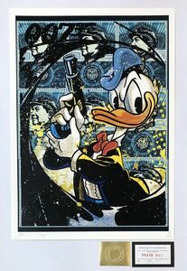 DEATH NYC アートポスター 世界限定100枚 ポップアート ドナルドダック 007 ディズマランド OBEY シェパードフェアリー Disney 現代アート 