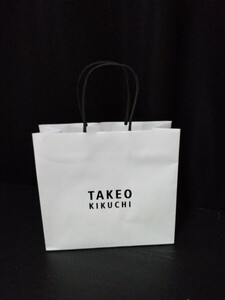 「値下げ」美品ショップ紙バッグ【TAKEO KIKUCHI】21×23cm まち9.5cm