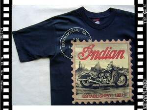 Indian インディアンＴ－シャツＳＴＡＭＰブラックサイズＭ 新品