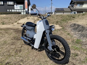 ★岡山★　美車　ホンダ　スーパーカブ　動画有　カスタム　ボアアップ　75cc　バーハン　3速　新品パーツ多使用　AA01 C50