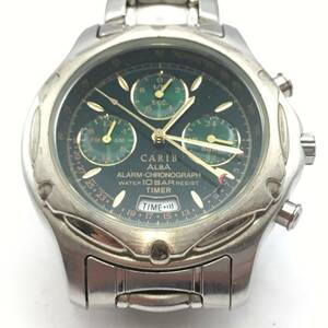 ○K12-91 ALBA/アルバ CARIB カリブ アラームクロノ 3針 メンズ クォーツ 腕時計 N944-6B00 