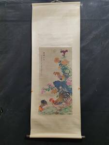 中国古画 清代の著名な画家 沈銓 吉祥如意図 手描き 掛軸 巻き物 絹本 中国書画 水墨画 時代物 中国美術 賞物 美術品 XRG56