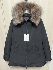 XLサイズ【未使用】MONCLER BLAVET ブラベット フォックスファー TG2　ブラック　黒色　本物保証　◆定価36万円◆　人気ダウンジャケット