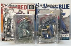 中古 3種セット 鋼の錬金術師 ブックインフィギュア RED&BLUE ミニピンズフィギュア BLACK / エドワード アルフォンス 大佐 ホークアイ