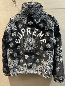 【売り切り】Supreme Bandana Faux Fur Bomber Jacket Black シュプリーム 21SS SUP-SS21-002 ジャケット コート ブルゾン バンダナBTS JSB