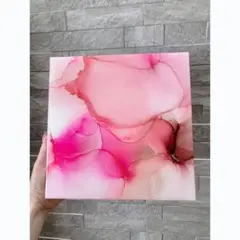 アルコールインクアート＊アートパネル pink