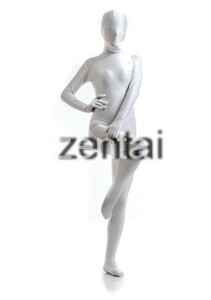 全身タイツ 白 男性女性兼用 Sサイズ ゼンタイ コスプレ ZENTAI レオタード ボディースーツ 仮装 イベント コスチューム 戦隊