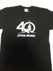 STAR WARS□スター・ウォーズ公開40周年記念Tシャツ■黒■Ｌサイズ■長期保管・デッドストック・未着用品