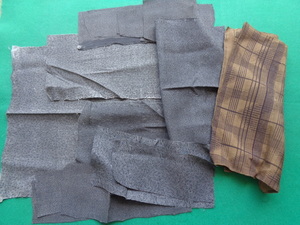 古い絹更紗　切れ端　6種　約100g　検索　江戸時代　古布　更紗資料