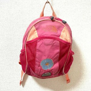 (^w^)b ザノースフェイス キッズ ジュニア リュック サック ピンク THE NORTH FACE HOMESLICE ゴールドウィン ハイビスカス 刺繍 B0205EE