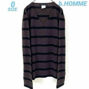 b.HOMME アニエスベーオム カシミヤ混シルク・ウールニット 秋 B4712