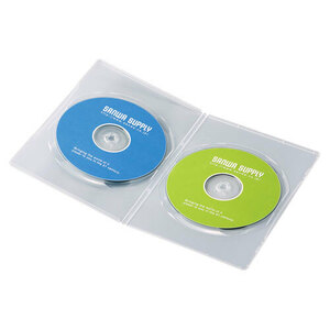 スリムDVDトールケース 2枚収納 10枚セット クリア メ一般的なセルDVDの半分の厚さ7mm サンワサプライ DVD-TU2-10CLN 送料無料 新品