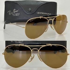 美品!!B&L Ray-Ban Chromax B-20 アウトドアーズマン2 62㎜ レイバン クロマックス ティアドロップ USA ビンテージ 廃盤品 ボシュロム