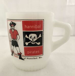 ファイヤーキングHannibal Pirates PRIDE of Hannibal,Mo. ドクロマークマグ リブボトム
