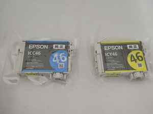 EPSON エプソン　純正 インクカートリッジ　ICC46 シアン、ICY46 イエロー　2個セット　新品未開封品