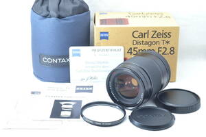 美品 コンタックス Contax Carl Zeiss Distagon T* 45mm f/2.8 オートフォーカスレンズ 645 マウント #5263