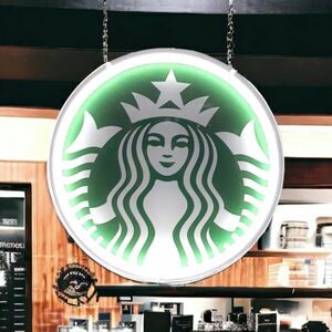 【 スターバックス コーヒー STARBUCKS】 スタバ 新ロゴ ライト ネオン サイン 看板 壁掛け 照明 超軽量 ★お部屋をおしゃれなカフェに！！