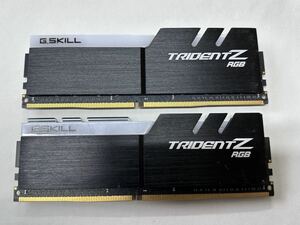 【中古】G.SKILL TRIDENTZ RGB デスクトップ用　F4-3200C16D-32GTZR DDR4-3200 16GB 2枚セット 計32GB
