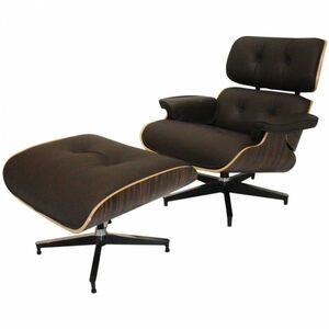 イームズ　ラウンジチェア 本皮仕様　オットマン　ダークブラウン×エボニー sofa ソファ ソファー eames パーソナルチェア